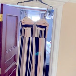 Strapped long pant jumpsuit